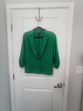 3/$25 NYCC  Green Single-Button Stretchy  Blazer